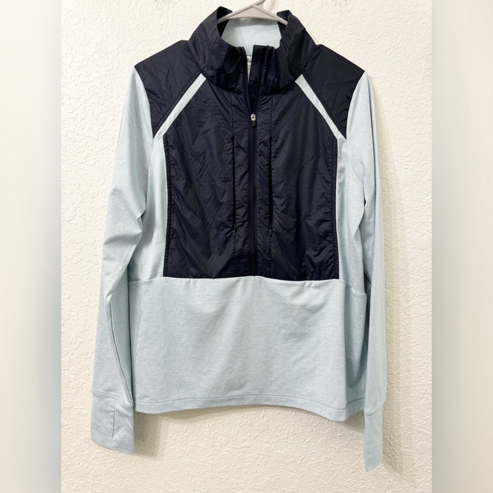 Oiselle Blue 1/2 Zip Jacket Top